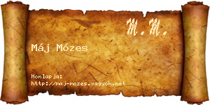 Máj Mózes névjegykártya